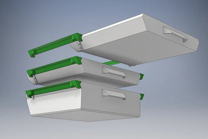 Under Schreibtisch Schublade with Double Travel Stops von HC3D Produktbild