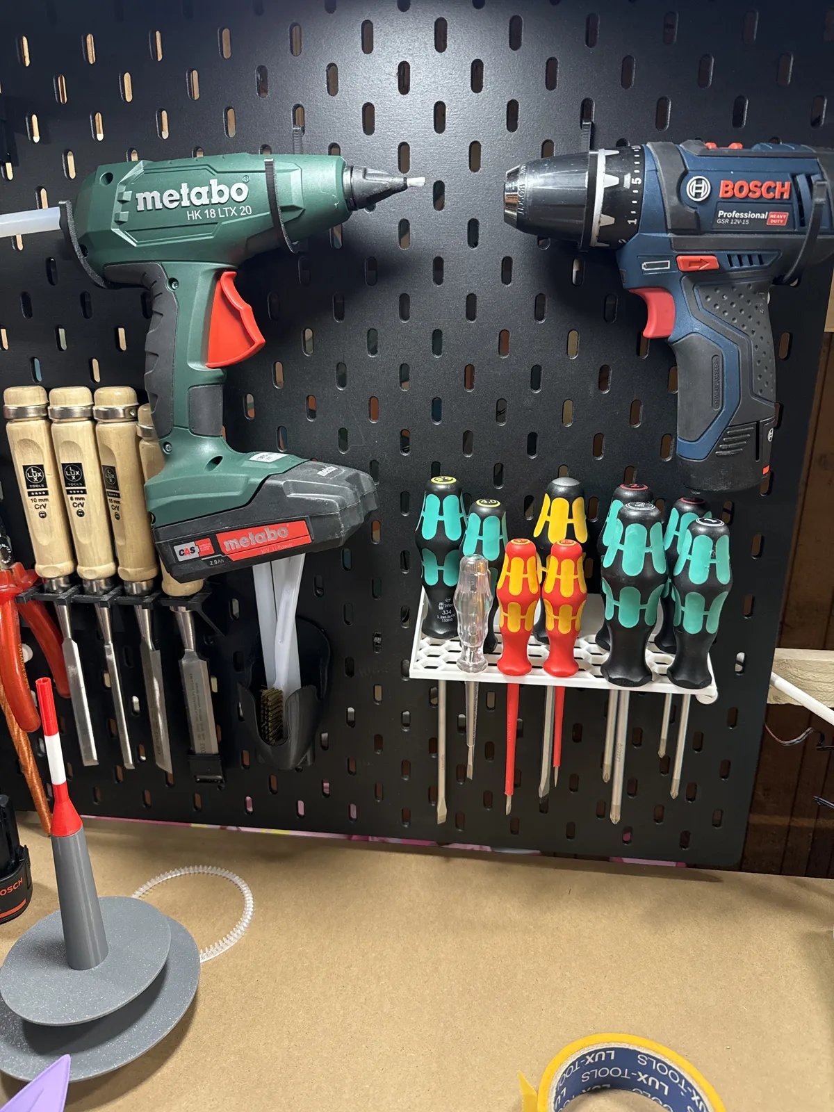 Hex Universal Screwdriver Halter für IKEA Skadis von HC3D Produktbild