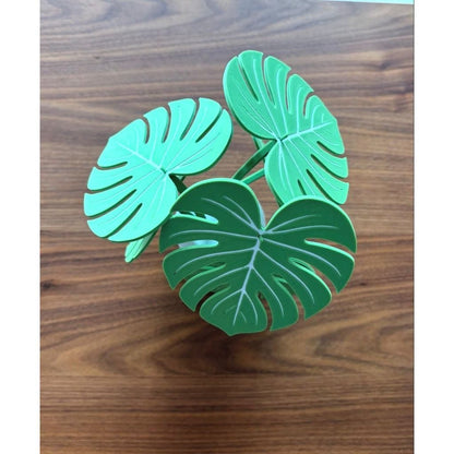 Monstera Untersetzer Pflanze mit Geheimfach in der Vase von HC3D Produktbild