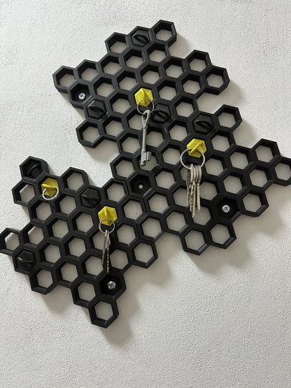 Honeycomb Holder Key – Wabenhalter Schlüssel Honigwabenträger Schlüsselorganizer Schlüsselablage Schlüsselhalter by HC3D Produktbild