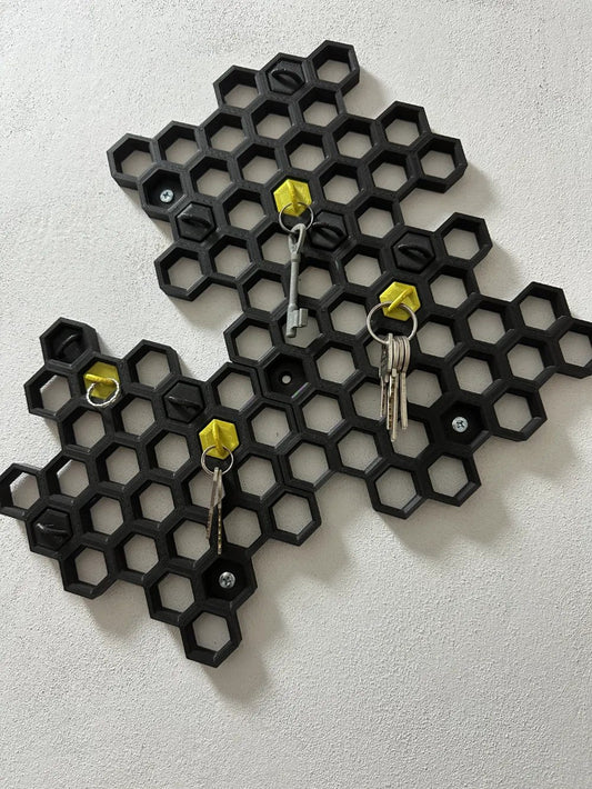 Honeycomb Holder Key – Wabenhalter Schlüssel Honigwabenträger Schlüsselorganizer Schlüsselablage Schlüsselhalter by HC3D Produktbild