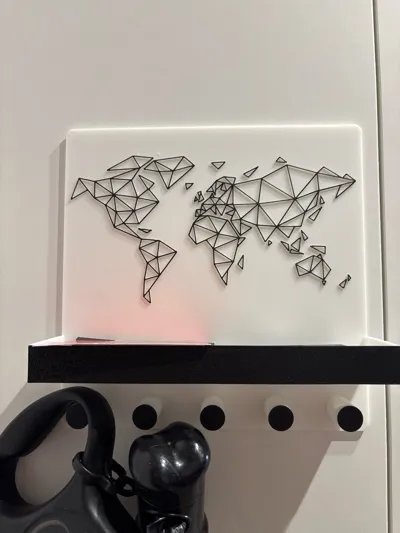 Keys Holder With Shelf – Schlüsselkette mit Ablage Schlüsselablage Schlüsselbrett mit Regal Schlüsselorganizer mit Shelf Schlüsselhalter mit Ablage by HC3D Produktbild