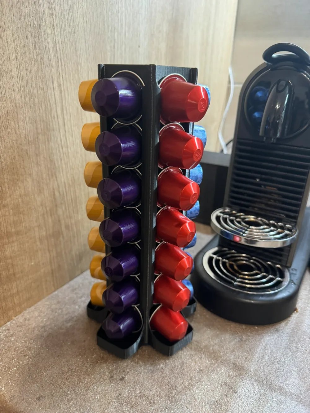 Nespresso Capsule Tower Holder – Kapselständer Kaffeekapselhalter Nespresso Organizer Kapselaufbewahrung Kaffee Capsule Rack by HC3D Produktbild