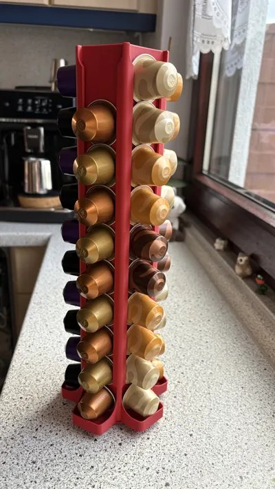Nespresso Capsule Tower Holder – Kapselständer Kaffeekapselhalter Nespresso Organizer Kapselaufbewahrung Kaffee Capsule Rack by HC3D Produktbild