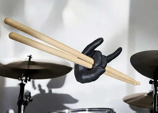 Rock Hand Devil Horns Drumsticks Holder – Rock-Hand-Zubehör Teufelshörner-Halter Schlagzeugständer Musik-Accessoire Band-Equipment by HC3D Produktbild