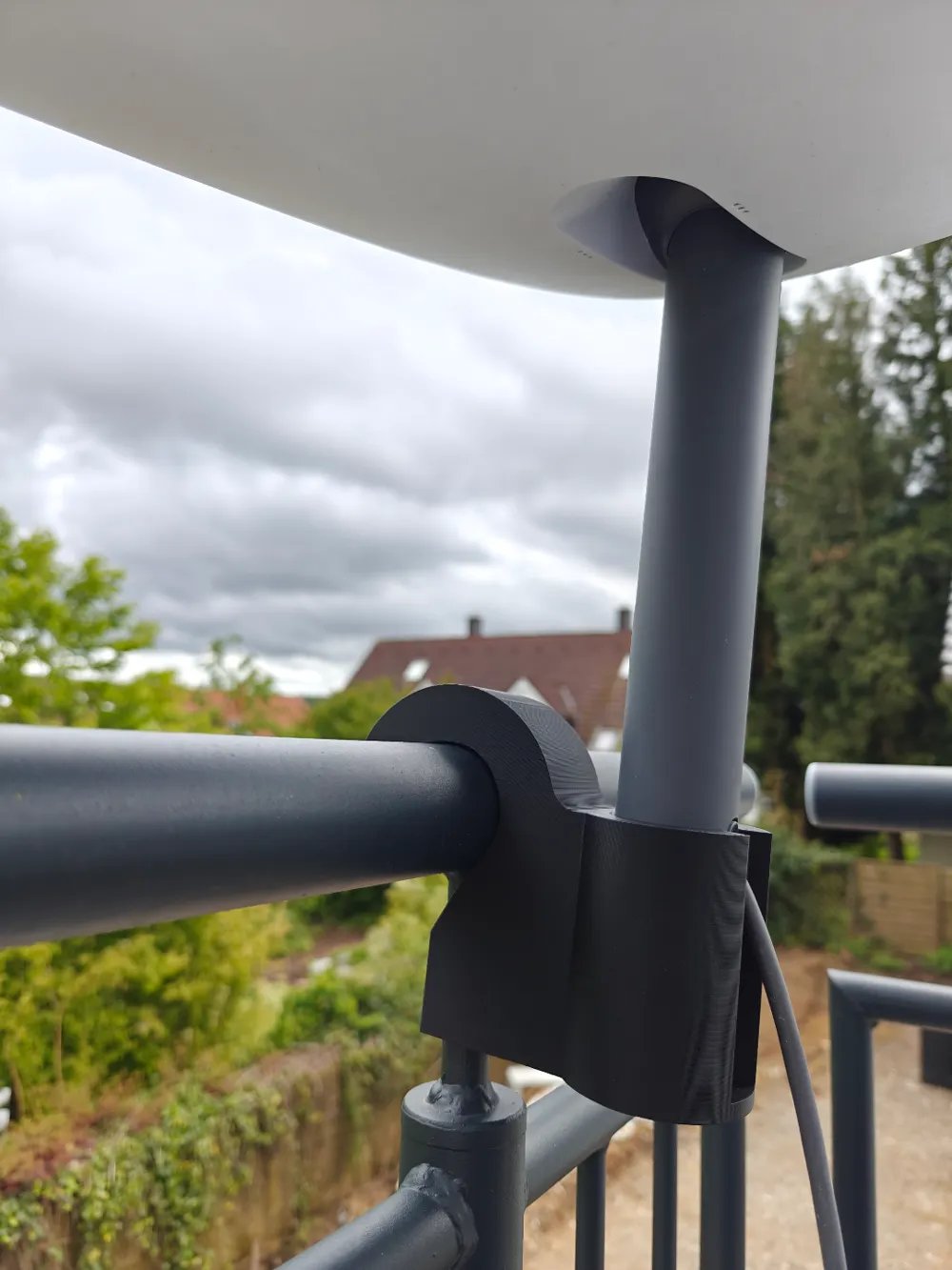 Starlink Gelander Halter – Starlink Halterung Starlink Ständer Starlink Montage Starlink Befestigung Starlink Trägersystem by HC3D Produktbild