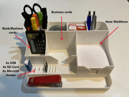 Ultimate Desktop Organizer – Schreibtischorganizer Schreibtischsystem Büro-Organizer Desktop-Helper Ablagebox by HC3D Produktbild