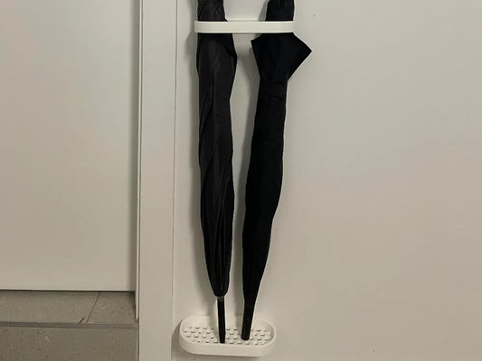 Wall Mounted Umbrella Stand – Wandregal für Schirme Aufhängbarer Schirmständer Wand-Schirmhalter Wandschirmständer Wandmontierter Schirmhalter by HC3D Produktbild