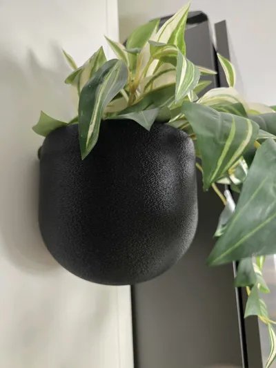 Wall Planter Pot With Mount – Hängeblumentopf Wandpflanzgefäß Wandtopf Pflanzbehälter für Wände Wandhalterung für Pflanzen by HC3D Produktbild