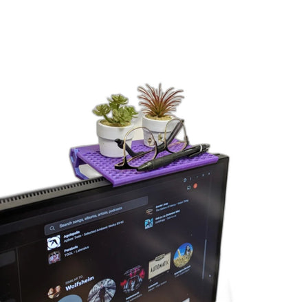 Adjustable Monitor Shelf Fits Any Display – Verstellbares Monitorregal Universelles Bildschirmregal Flexibles Displayregal Anpassbares Monitorregal Bildschirmständer verstellbar by Produktbild