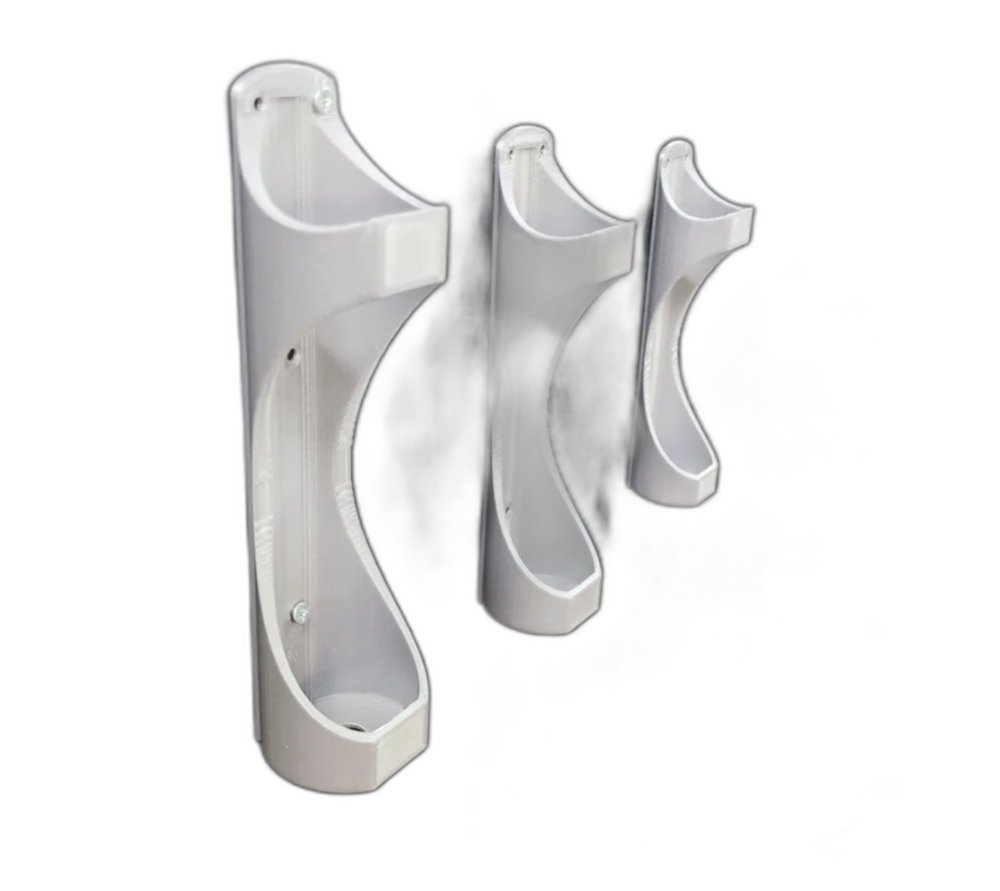 Fishing Pole Holder Wall Mount Any Size – Angelrutenhalter Wandmontage Rutenständer Fischerzubehör Angelzubehör by HC3D Produktbild