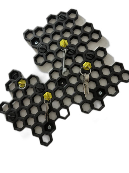 Honeycomb Holder Key – Wabenhalter Schlüssel Honigwabenträger Schlüsselorganizer Schlüsselablage Schlüsselhalter by HC3D Produktbild